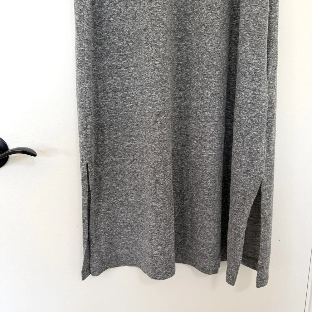 Current/Elliott The Perfect Muscle Tee Dress Heather Grey Midi Slit Large